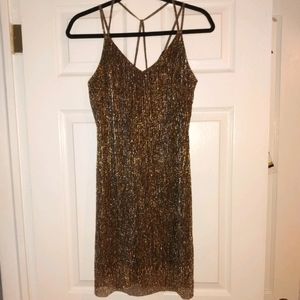 Xhilaration Metallic and Polyester Dress